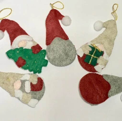 Christmas Felt Gnome Hanging Decorations Sewing Kit -Christmas Homeware & Accessories Shop featureditemlargei 2350