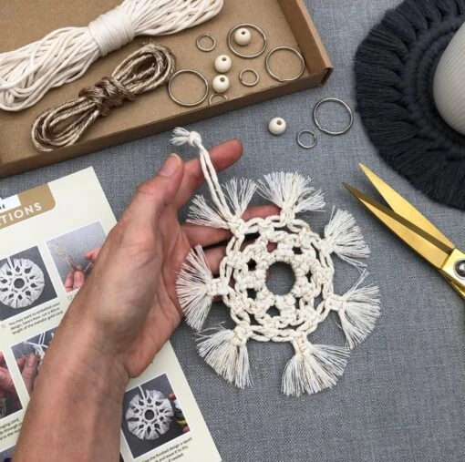 Macram Kit - Christmas Decorations. Learn How To Make A Set Of EIGHT Snowflakes -Christmas Homeware & Accessories Shop featureditemlargei 2356