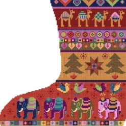 Elephant Christmas Stocking Tapestry Kit