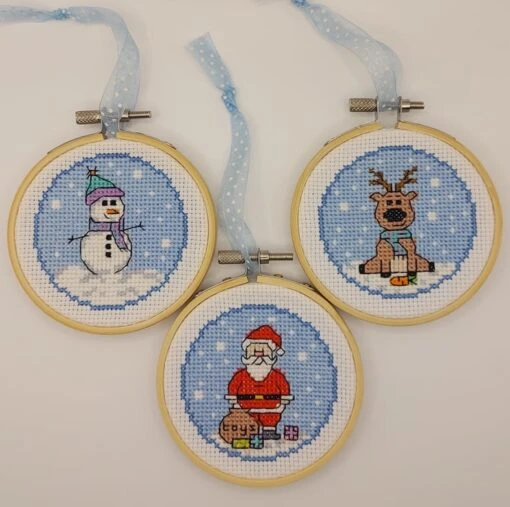 Christmas Baubles Cross Stich Box Set