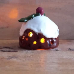Christmas Pudding Ceramic Tealight Holders -Christmas Homeware & Accessories Shop featureditemlargei 241