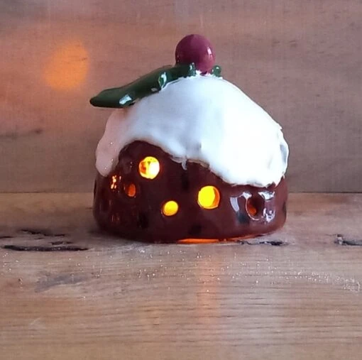 Christmas Pudding Ceramic Tealight Holders -Christmas Homeware & Accessories Shop featureditemlargei 241