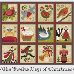 094 - Cross Stitch Pattern 12 Days Of Christmas Carol, Complete -Christmas Homeware & Accessories Shop featureditemlargei 2411