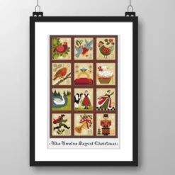 094 - Cross Stitch Pattern 12 Days Of Christmas Carol, Complete -Christmas Homeware & Accessories Shop featureditemlargei 2413
