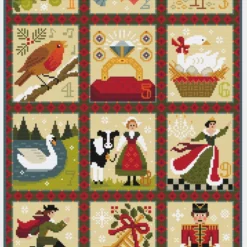 094 - Cross Stitch Pattern 12 Days Of Christmas Carol, Complete -Christmas Homeware & Accessories Shop featureditemlargei 2414