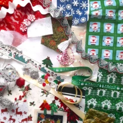 Slow Stitching Kit - Christmas Theme. Fabric Remnants, Fabric Bundle -Christmas Homeware & Accessories Shop featureditemlargei 2418