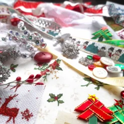 Slow Stitching Kit - Christmas Theme. Fabric Remnants, Fabric Bundle -Christmas Homeware & Accessories Shop featureditemlargei 2420
