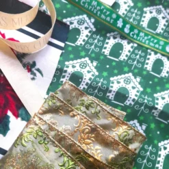 Slow Stitching Kit - Christmas Theme. Fabric Remnants, Fabric Bundle -Christmas Homeware & Accessories Shop featureditemlargei 2422