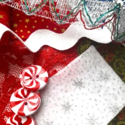 Slow Stitching Kit - Christmas Theme. Fabric Remnants, Fabric Bundle -Christmas Homeware & Accessories Shop featureditemlargei 2423