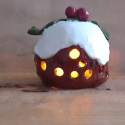 Christmas Pudding Ceramic Tealight Holders -Christmas Homeware & Accessories Shop featureditemlargei 243