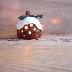Christmas Pudding Ceramic Tealight Holders -Christmas Homeware & Accessories Shop featureditemlargei 244