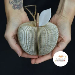Christmas Tree Decoration - Gold Apple Made From A Book -Christmas Homeware & Accessories Shop featureditemlargei 246