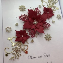 Personalised Handmade Christmas Card Gift Boxed Mum Dad Wife Daughter