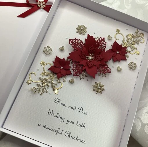 Personalised Handmade Christmas Card Gift Boxed Mum Dad Wife Daughter -Christmas Homeware & Accessories Shop featureditemlargei 2467