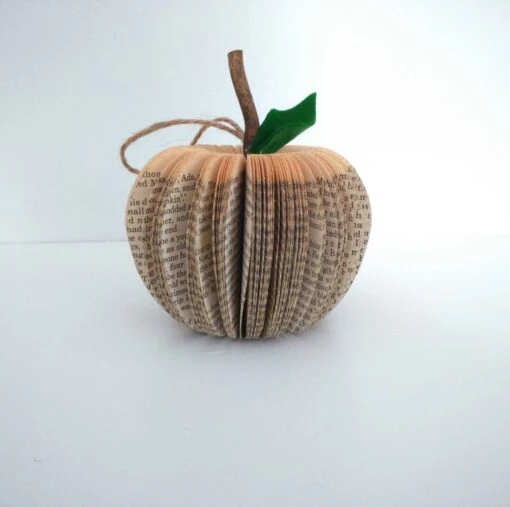 Christmas Tree Decoration - Gold Apple Made From A Book -Christmas Homeware & Accessories Shop featureditemlargei 247