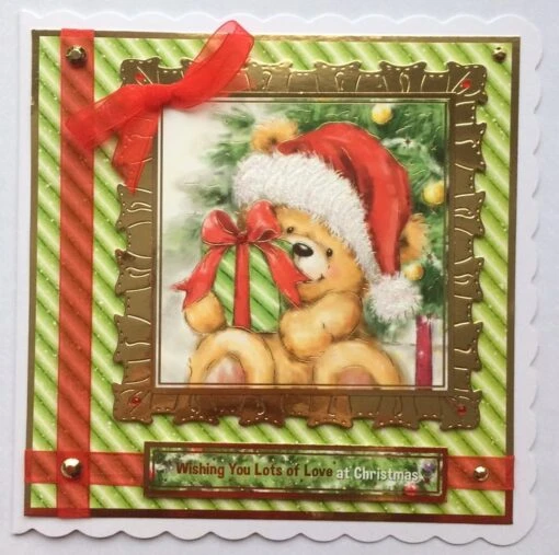 5 Christmas Cards Teddy Bear Gifts Set Of 5 Cards 3D Luxury Handmade Cards -Christmas Homeware & Accessories Shop featureditemlargei 2470