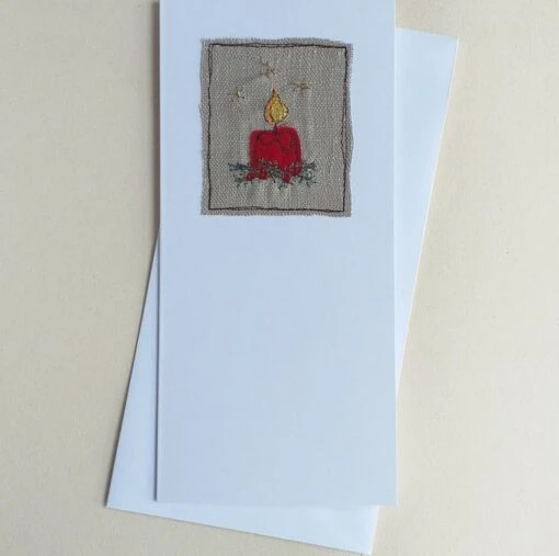 Set Of 4 Different Embroidered Christmas Cards -Christmas Homeware & Accessories Shop featureditemlargei 2480