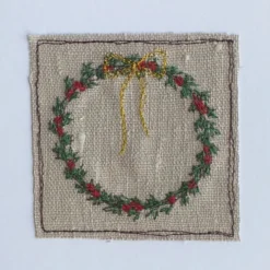 Set Of 4 Embroidered Christmas Cards -Christmas Homeware & Accessories Shop featureditemlargei 2507