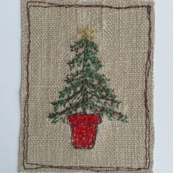 Set Of 4 Embroidered Christmas Cards -Christmas Homeware & Accessories Shop featureditemlargei 2508