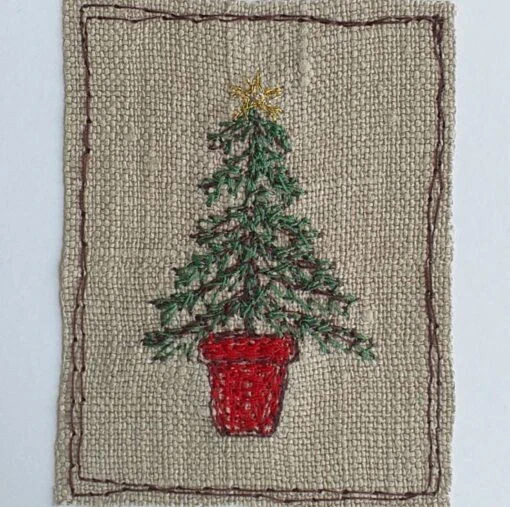 Set Of 4 Embroidered Christmas Cards -Christmas Homeware & Accessories Shop featureditemlargei 2508