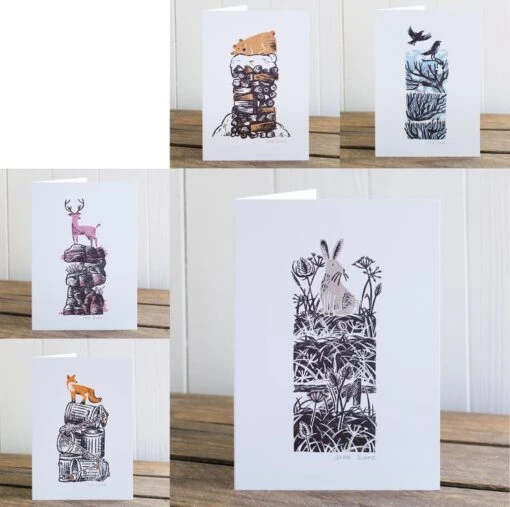 Christmas Homeware & Accessories Shop 52 Winter Drifts Cards Set Of All Five Designs, Christmas Cards, Blank Inside