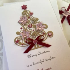 Handmade Personalised Christmas Card Gift Boxed Daughter Granddaughter Wife Mum