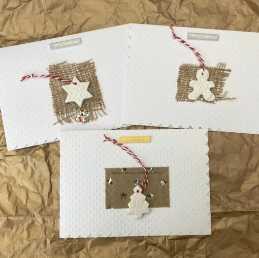 Christmas Homeware & Accessories Shop 46 Set Of 3 Hand Made Christmas Card And Decoration