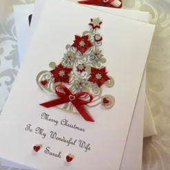 Christmas Card Personalised Handmade With Gift Box Wife Daughter Granddaughter