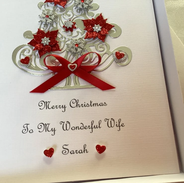 Christmas Card Personalised Handmade With Gift Box Wife Daughter Granddaughter 8 Christmas Card Personalised Handmade With Gift Box Wife Daughter Granddaughter - Image 8