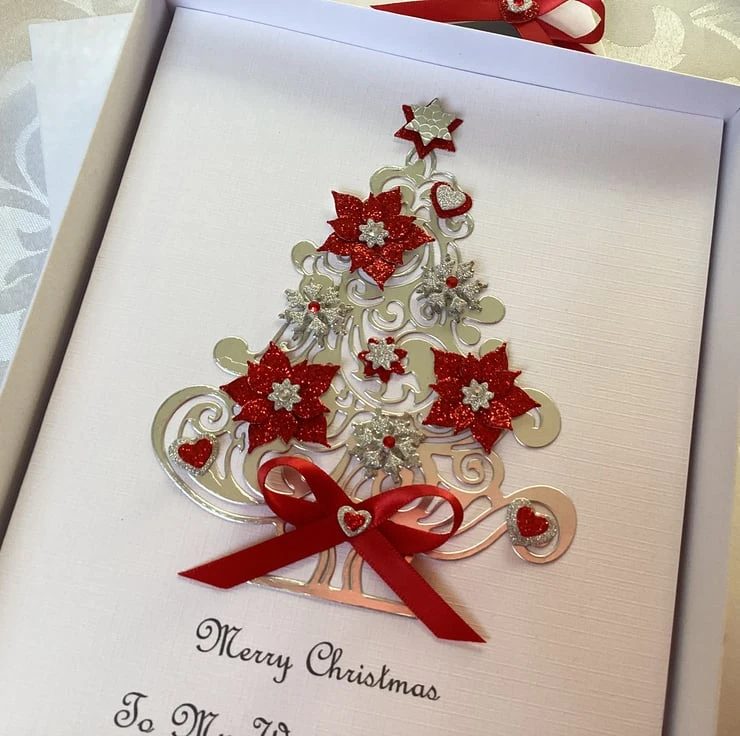Christmas Card Personalised Handmade With Gift Box Wife Daughter Granddaughter 9 Christmas Card Personalised Handmade With Gift Box Wife Daughter Granddaughter - Image 9