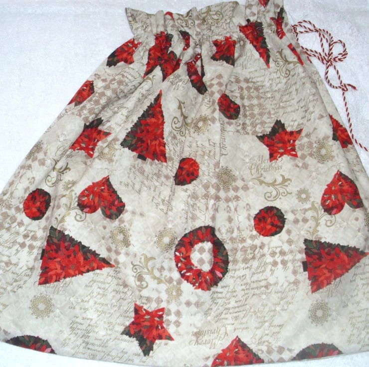 Christmas Trees, Stars And Hearts Santa Sack 1 Christmas Trees, Stars And Hearts Santa Sack