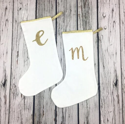 Christmas White & Gold Glitter Letter Family Stocking- Bulk Discount! -Christmas Homeware & Accessories Shop featureditemlargei 267