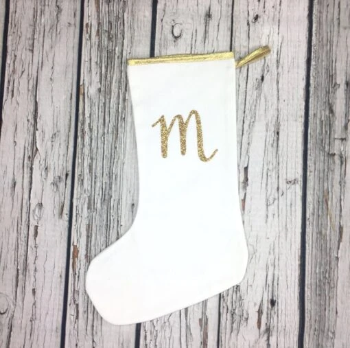 Christmas White & Gold Glitter Letter Family Stocking- Bulk Discount! -Christmas Homeware & Accessories Shop featureditemlargei 268