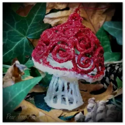 Red Toadstool Christmas Decoration