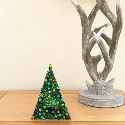 Rainbow Glass Christmas Tree Tealight Candle Holder -Christmas Homeware & Accessories Shop featureditemlargei 3