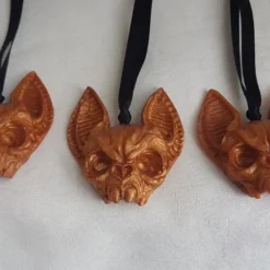 Scary Christmas - Vampire Bat Skull Hanging Decorations - Gold Tones. 19 Scary Christmas - Vampire Bat Skull Hanging Decorations - Gold Tones. -Christmas Homeware & Accessories Shop featureditemlargei 325