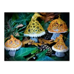 Gold Toadstool Christmas Decoration -Christmas Homeware & Accessories Shop featureditemlargei 338