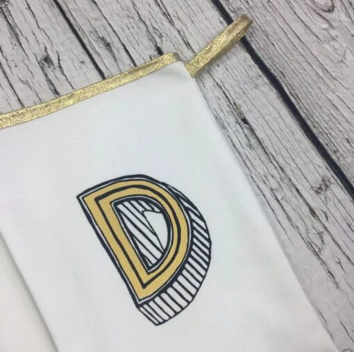 Personalized Christmas Stocking- White Holiday Decoration, Custom Initial Xmas -Christmas Homeware & Accessories Shop featureditemlargei 356