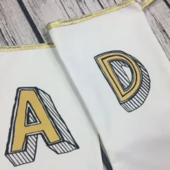 Personalized Christmas Stocking- White Holiday Decoration, Custom Initial Xmas -Christmas Homeware & Accessories Shop featureditemlargei 357