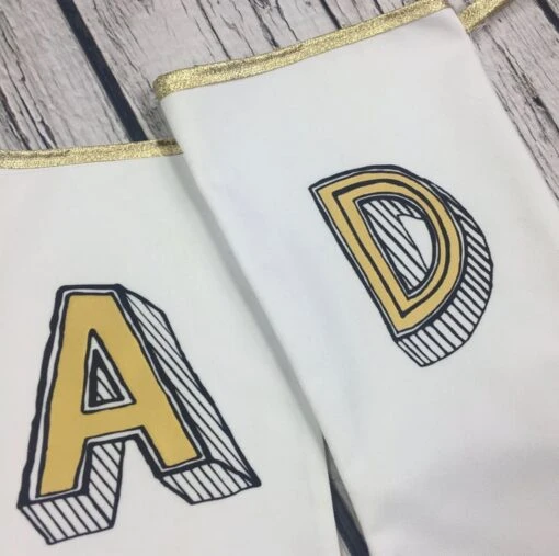 Personalized Christmas Stocking- White Holiday Decoration, Custom Initial Xmas -Christmas Homeware & Accessories Shop featureditemlargei 357