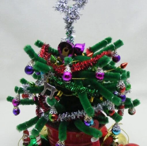 Silver Decorated Christmas Tree.