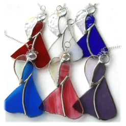 Angel Suncatcher Stained Glass Heart Iridescent Blue Christmas 038 12 Angel Suncatcher Stained Glass Heart Iridescent Blue Christmas 038 -Christmas Homeware & Accessories Shop featureditemlargei 380
