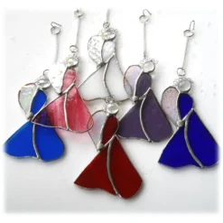 Angel Suncatcher Stained Glass Heart Iridescent Blue Christmas 038 13 Angel Suncatcher Stained Glass Heart Iridescent Blue Christmas 038 -Christmas Homeware & Accessories Shop featureditemlargei 381