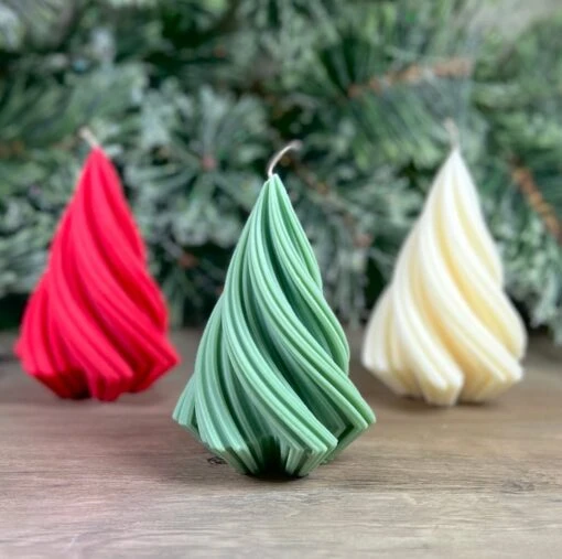 Christmas Tree Candle - Festive Xmas Tree Candle - Red Christmas Soy Candle Gift -Christmas Homeware & Accessories Shop featureditemlargei 386