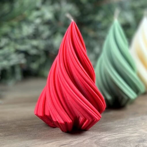 Christmas Tree Candle - Festive Xmas Tree Candle - Red Christmas Soy Candle Gift -Christmas Homeware & Accessories Shop featureditemlargei 387