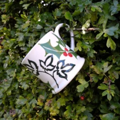Christmas Holly And Ivy Country Mug - Hand Painted -Christmas Homeware & Accessories Shop featureditemlargei 413
