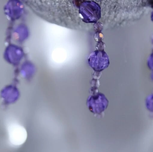 Silver And Lilac Crochet Lace Vintage Style Christmas Bauble, D4 -Christmas Homeware & Accessories Shop featureditemlargei 469