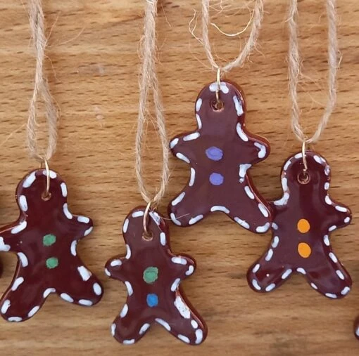 Mini Ceramic Gingerbread Men For Christmas Trees Or Gift Wrapping -Christmas Homeware & Accessories Shop featureditemlargei 486