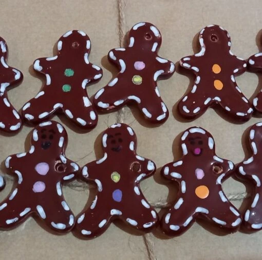 Mini Ceramic Gingerbread Men For Christmas Trees Or Gift Wrapping -Christmas Homeware & Accessories Shop featureditemlargei 488