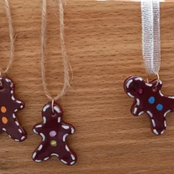 Mini Ceramic Gingerbread Men For Christmas Trees Or Gift Wrapping -Christmas Homeware & Accessories Shop featureditemlargei 489